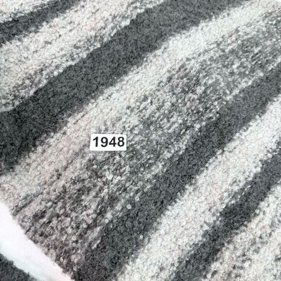 Sundance Sweater Womens Large Wool Alpaca Striped Button Up Chunky Curled Fleece - Picture 7 of 7